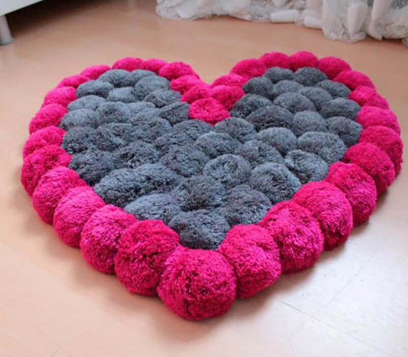 tappeto a forma di cuore