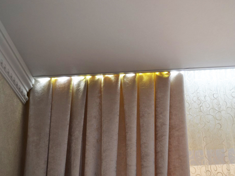 nicchia per tende in un soffitto teso come realizzarla