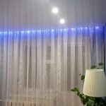zavese osvetlitev LED trak fotografija dizajn