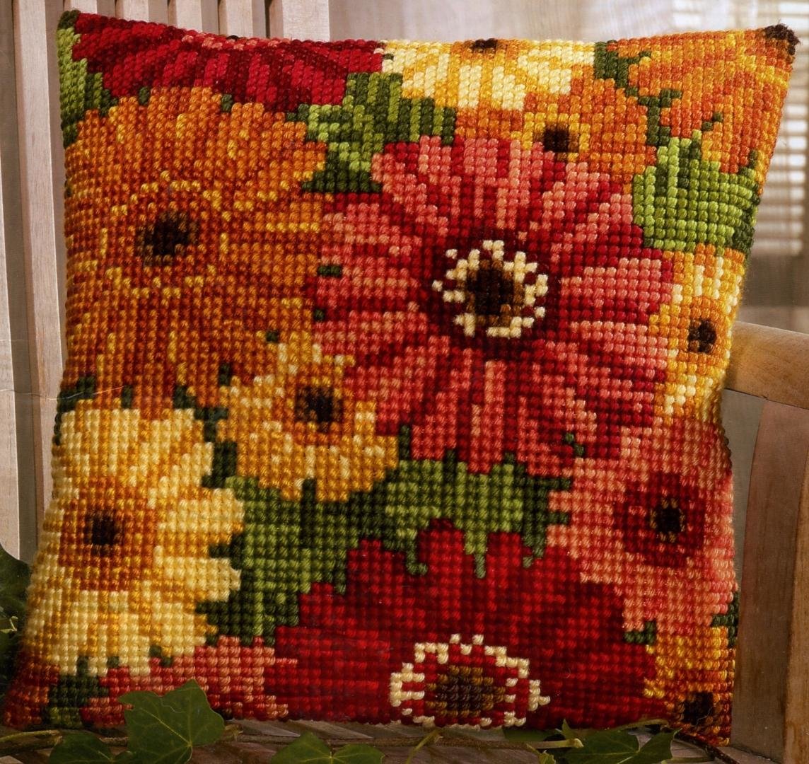 cuscino fiori croce