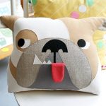 cuscino decorativo con foto di cane