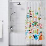 tende in tessuto per idee di interni del bagno
