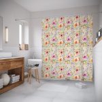 tende tessili per il design del bagno