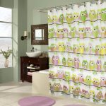 idee per tende in tessuto per il bagno