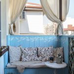 tende per il design dell'arredamento del balcone