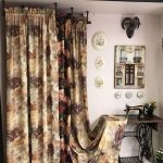 rideaux sur un décor photo à cordon