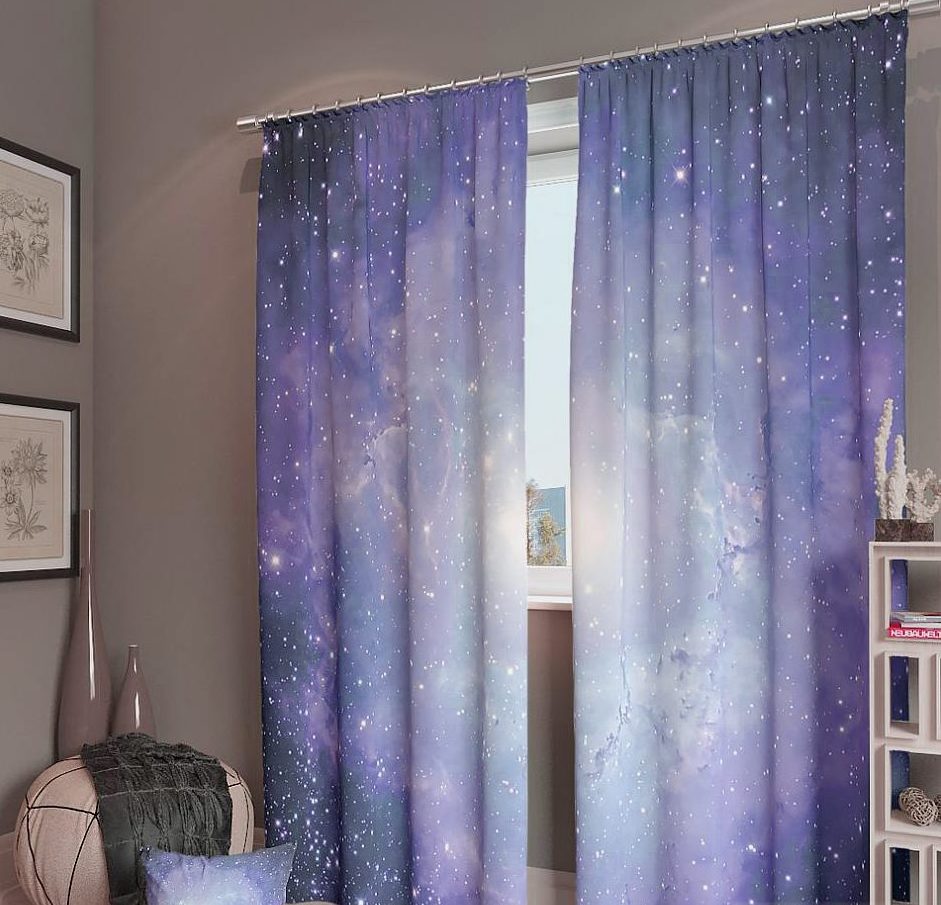 tende con design fotografico di stelle