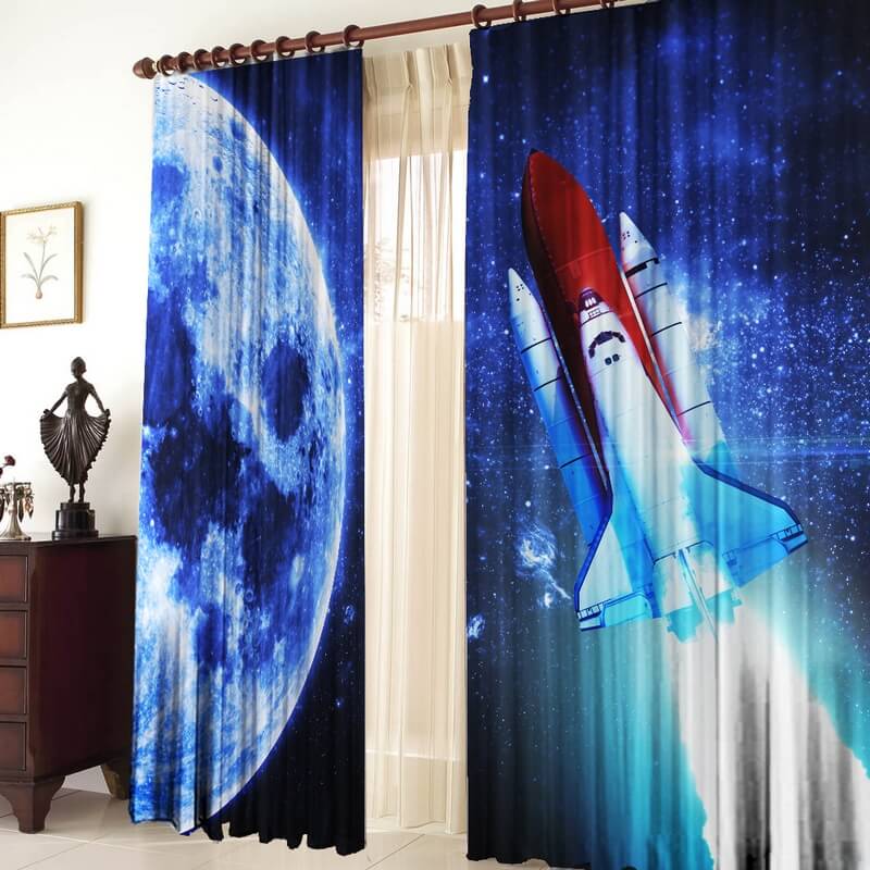 tende con design fotografico di stelle
