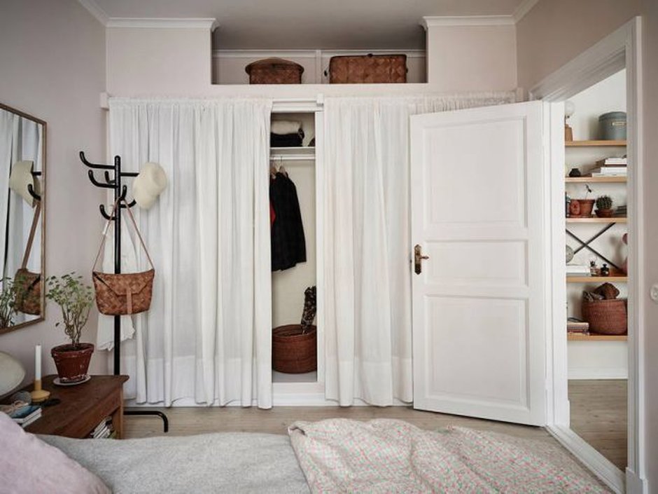 idee di design per tende per guardaroba