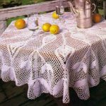 foto di design per tovaglia all'uncinetto