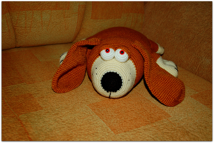 cuscino per cani lavorato a maglia