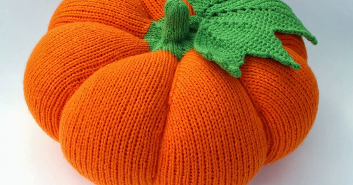 cuscino di zucca lavorato a maglia