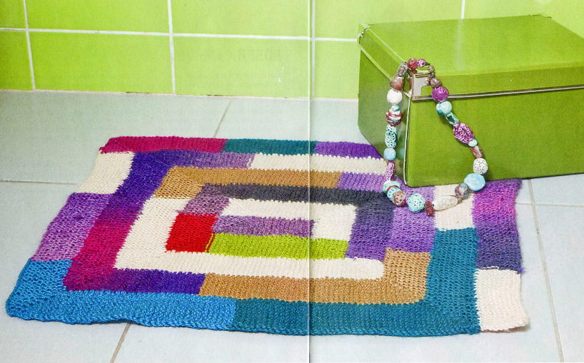 idee di design per interni con tappeti lavorati a maglia