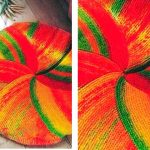 tappeti lavorati a maglia con ferri da maglia all'interno