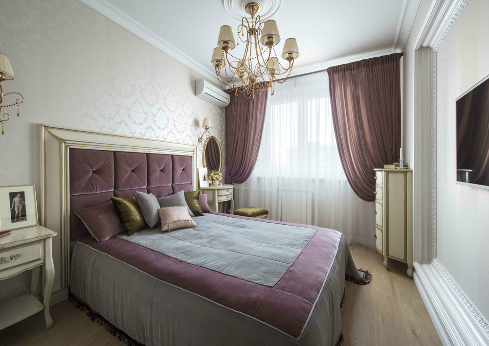 set di tende e copriletti per la decorazione fotografica della camera da letto