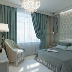 scelta di un set di tende e copriletti per la progettazione fotografica della camera da letto