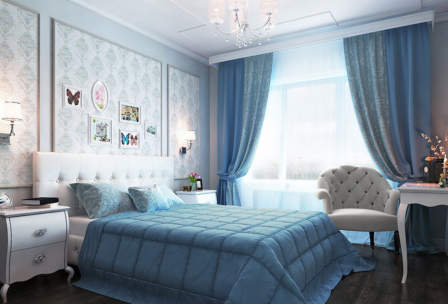 set di tende e copriletti per idee di design per la camera da letto