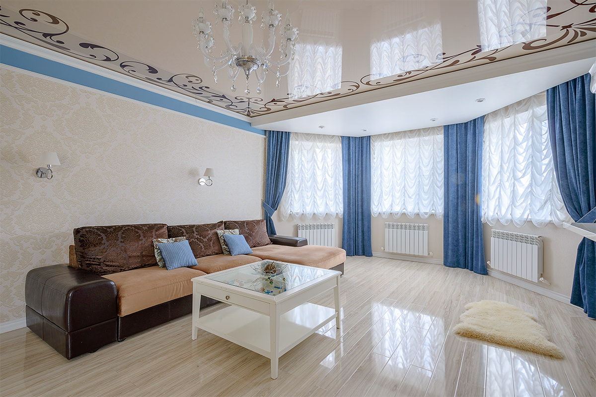 foto di design per tende da soggiorno
