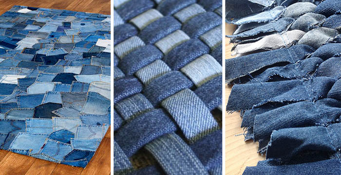 Tappeto fai da te da vecchi jeans