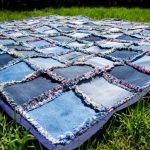 coperta fai da te realizzata con vecchi jeans