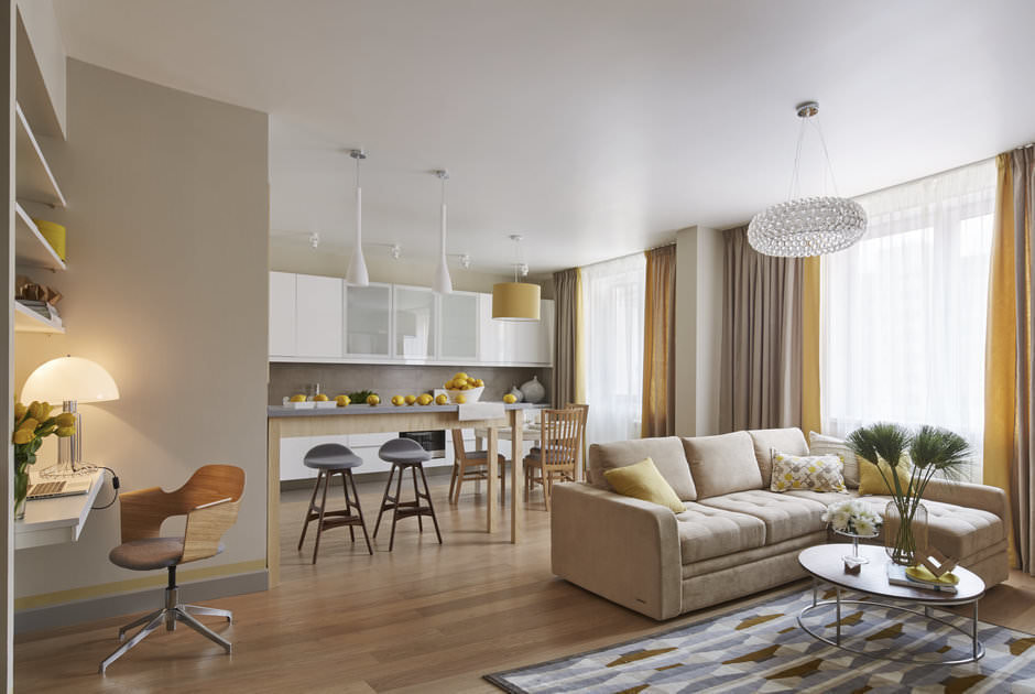 foto di design di tende beige