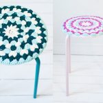 idee fotografiche per coperture lavorate a maglia per sedie e sgabelli