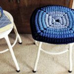idee di design per coperture in maglia per sedie e sgabelli
