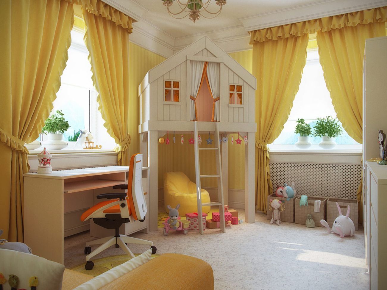 tende per la lunghezza della cameretta dei bambini