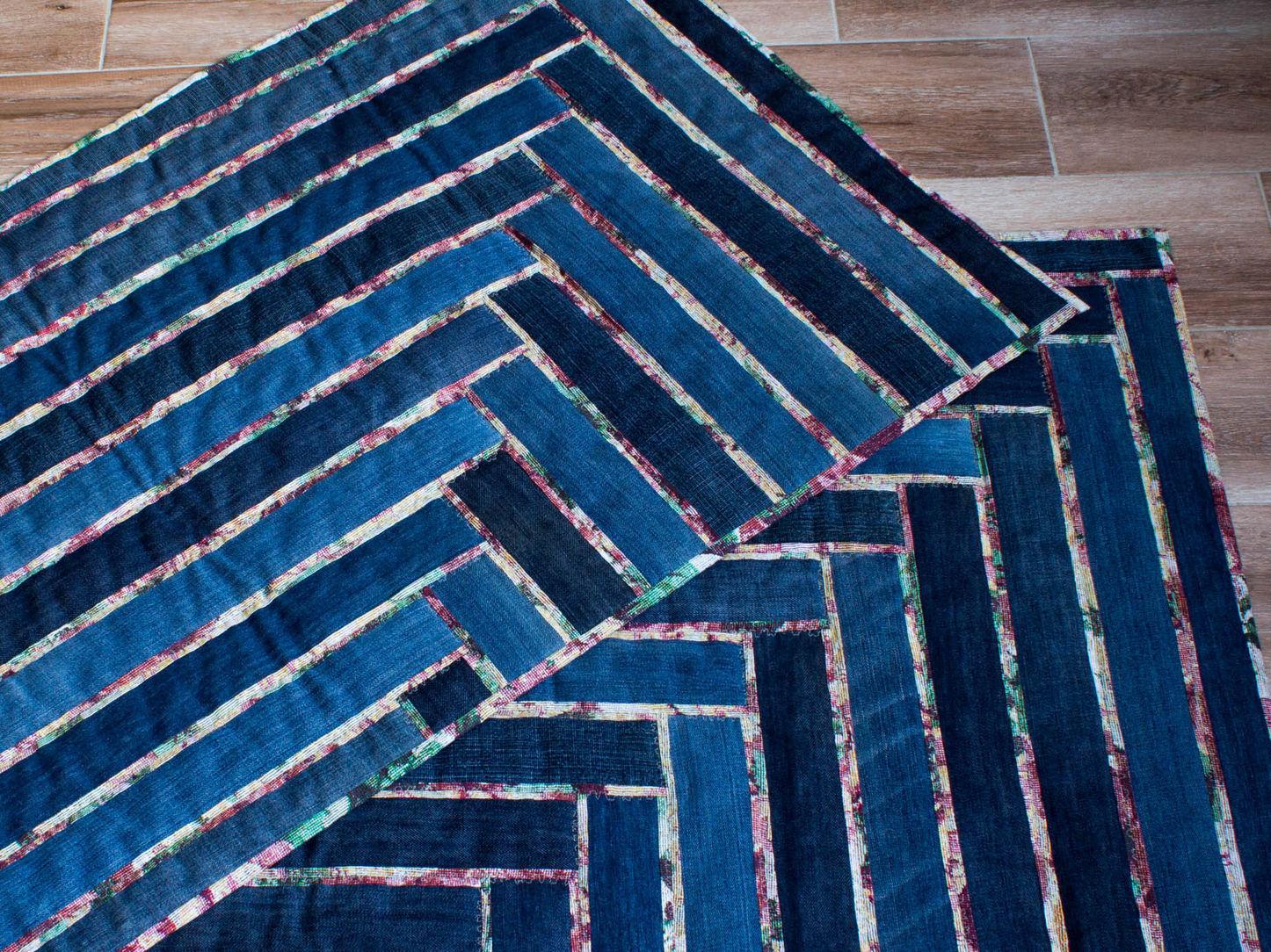 tappeto di jeans