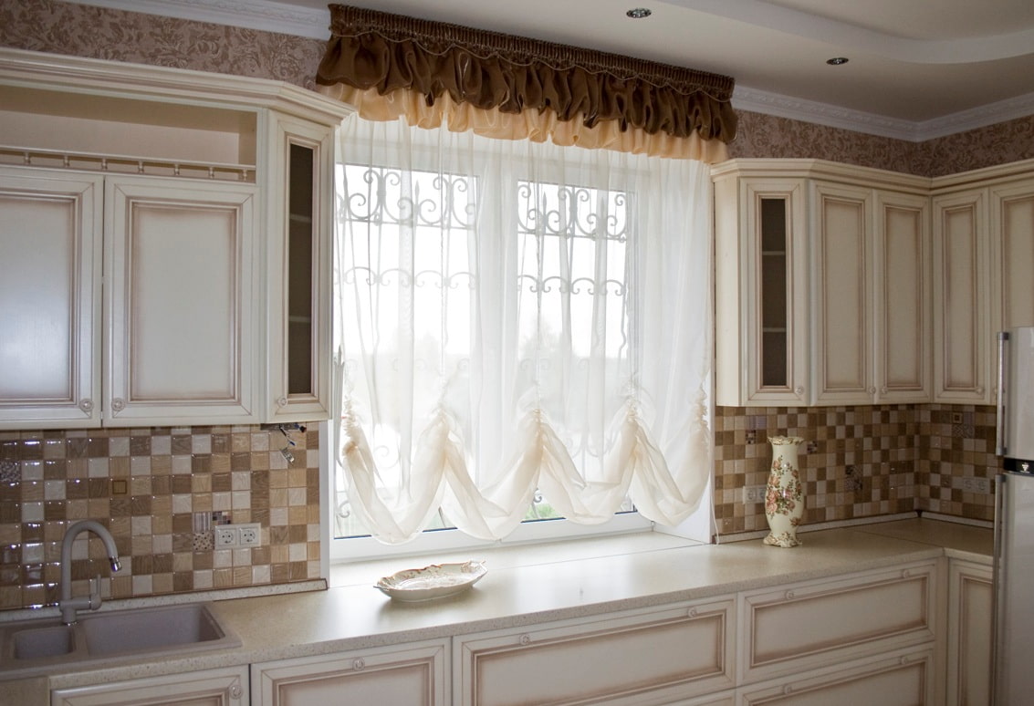 lambrequins per foto dell'interno della cucina