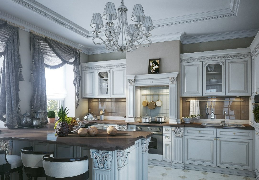 idee di design per la cucina con mantellina