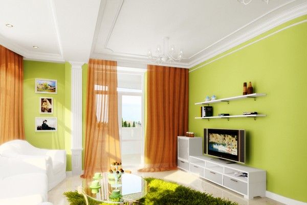 design di tende arancioni