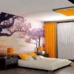 idee per interni con tende arancioni