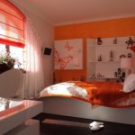 idee per decorazioni con tende arancioni