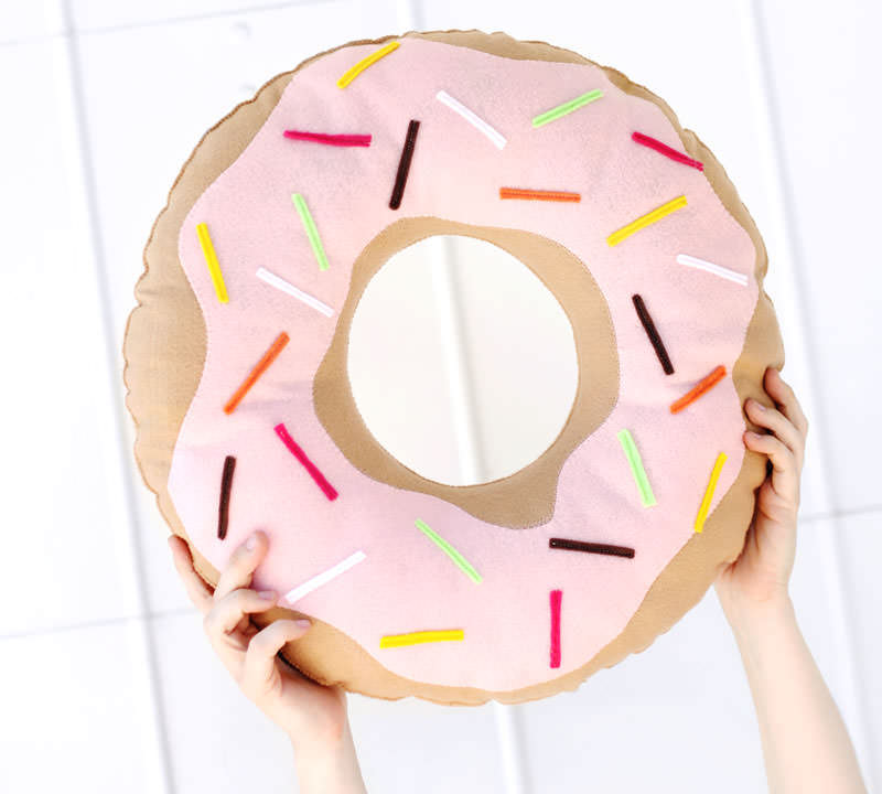 cuscino ciambella fai da te decorazione fotografica