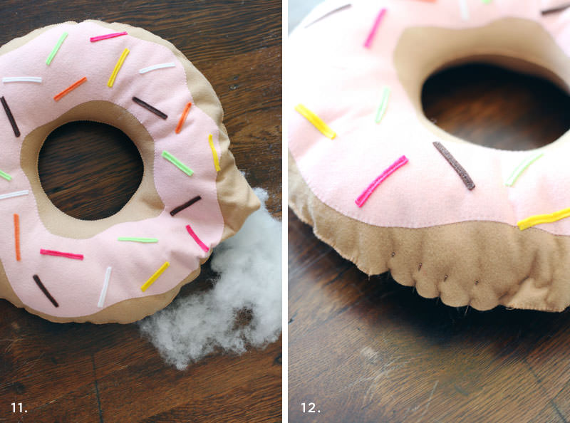 cuscino ciambella fai da te decorazione fotografica