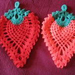 idee di design per presine a forma di fragola