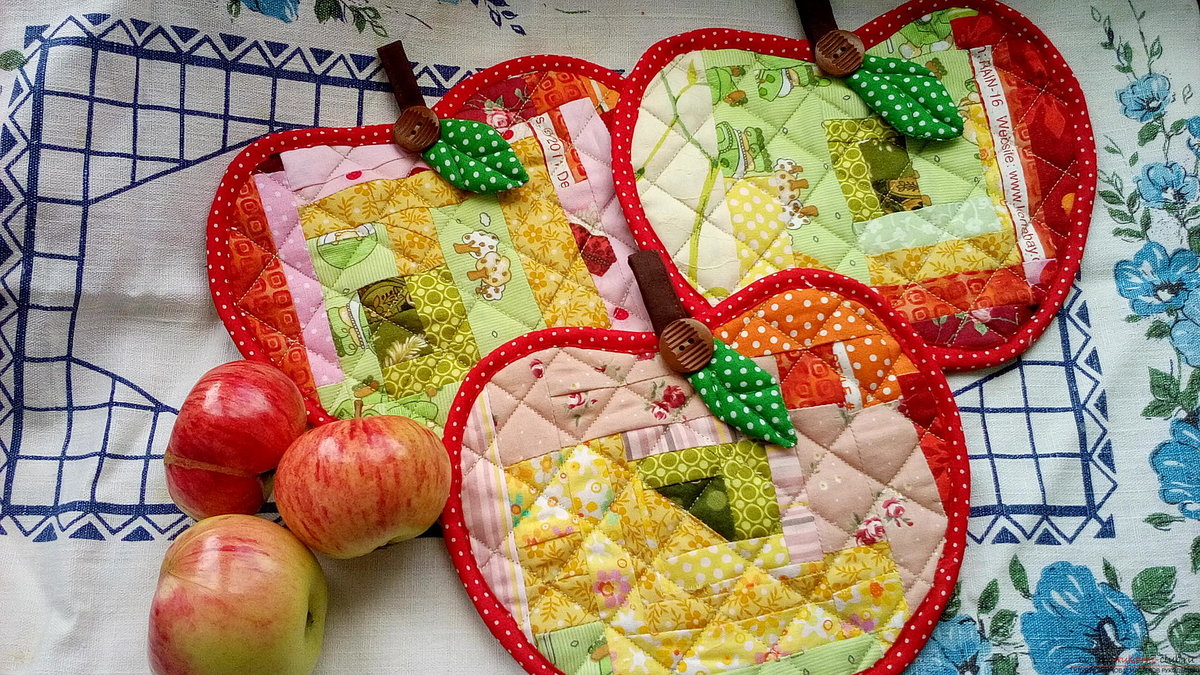 Presine da cucina fai da te con ritagli di tessuto