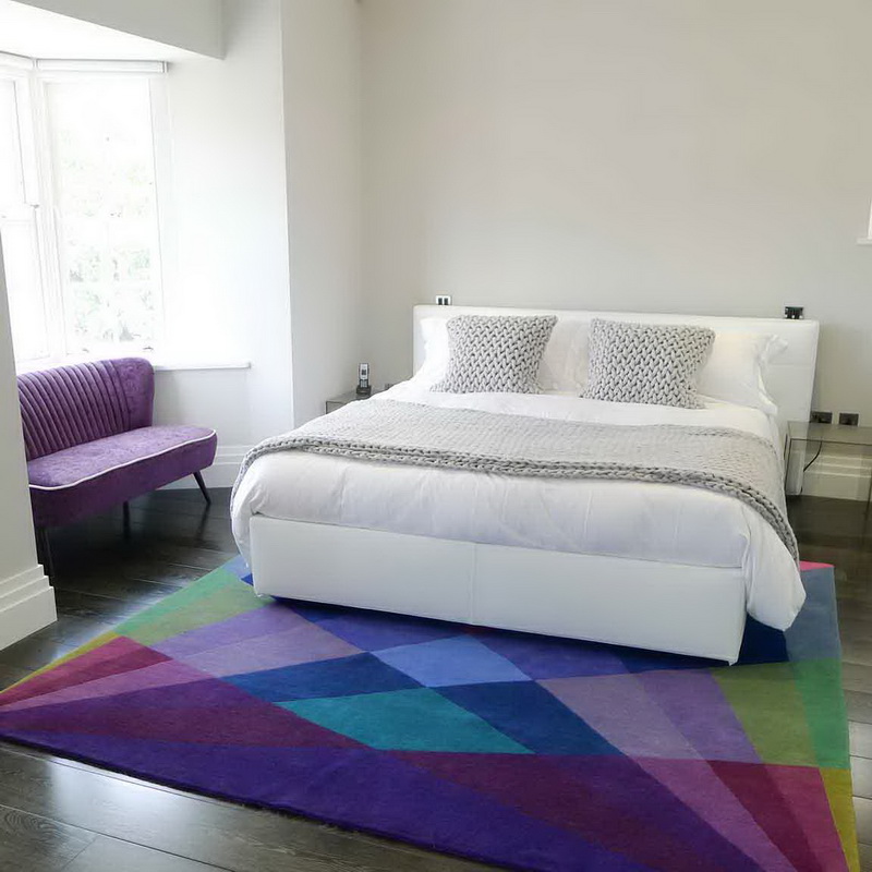 tappeti classici da comodino per tipi di design della camera da letto