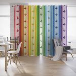 decorazioni con tende arcobaleno