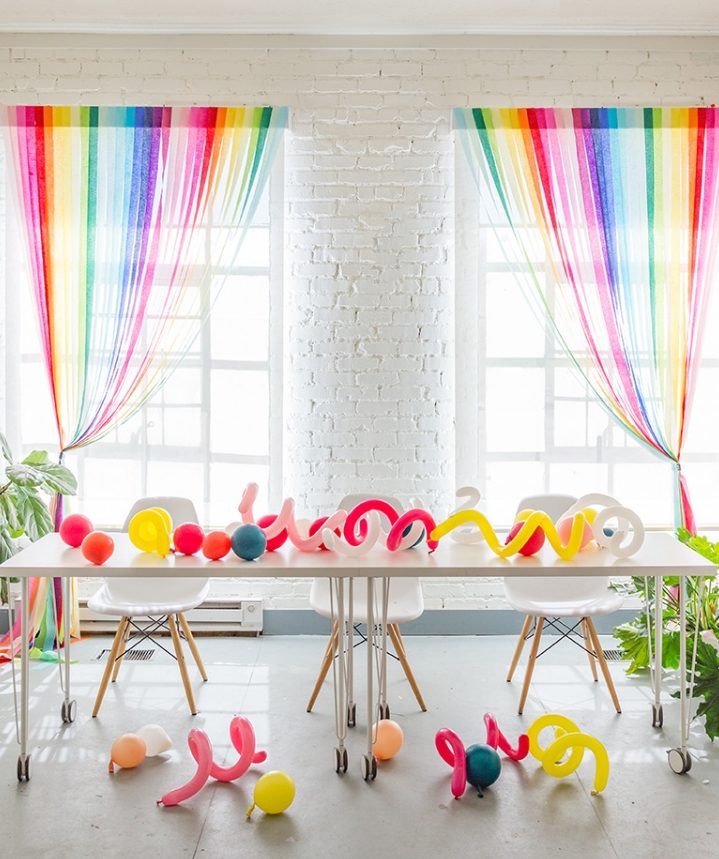 Tende arcobaleno in cucina