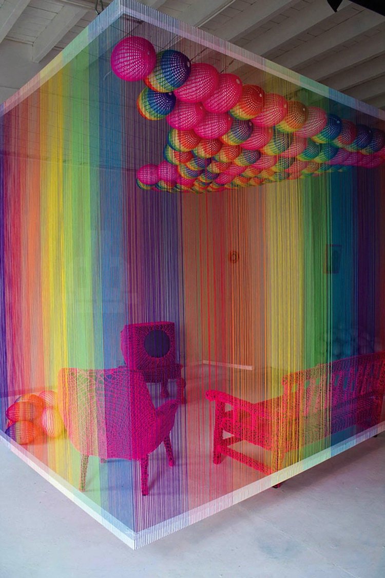Tende arcobaleno nello studio