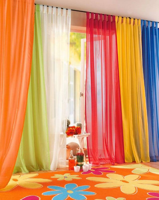 idee per tende arcobaleno