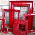 cornice per foto realizzata con materiali di scarto
