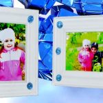 Recensione fotografica di una cornice per foto realizzata con materiali di scarto