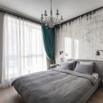 decorazioni fotografiche con tende grigie