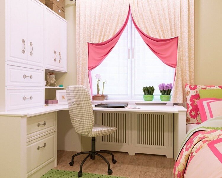 idee di design per tende per la cameretta di una bambina
