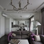 foto di decorazioni con tende grigie
