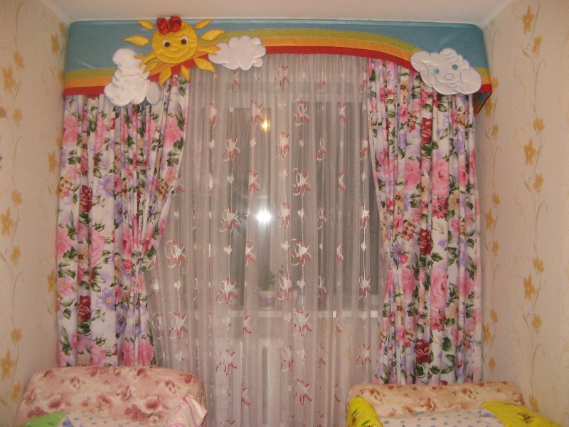 tende per la cameretta dei bambini con fiori
