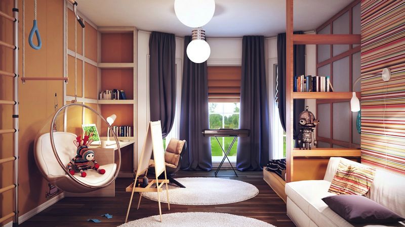 idee di design per tende per la cameretta di un bambino